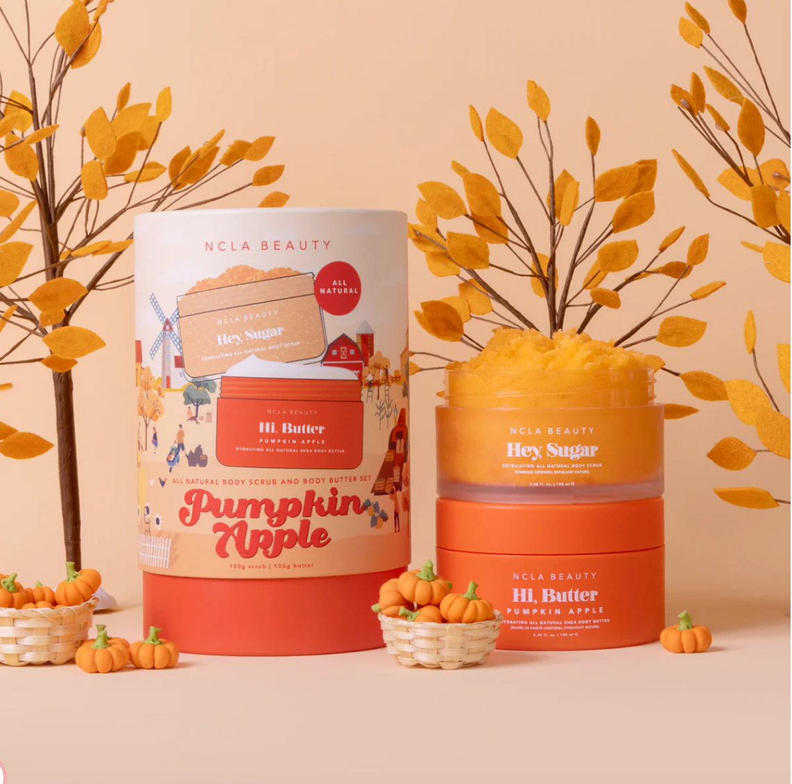Pumpkin Apple Body Scrub + Body Butter Set | Curated Ambience
