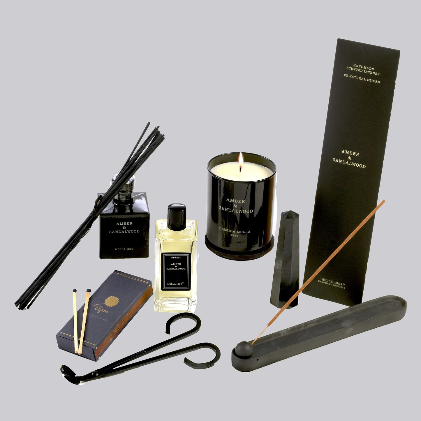 Cereira Molla Amber & Sandalwood Home Scents Box | Curated Ambience