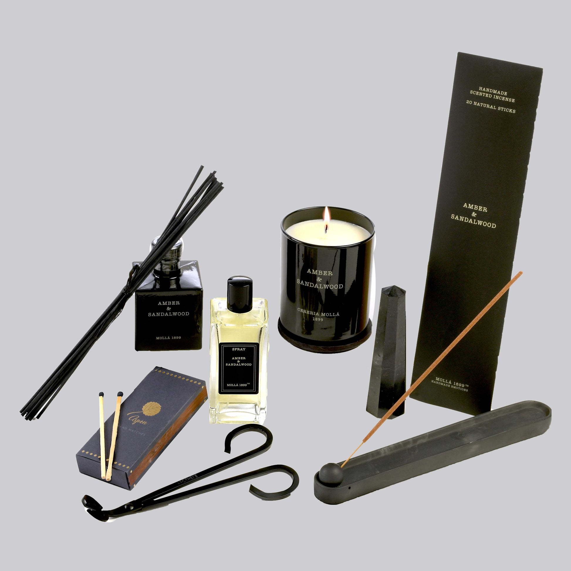 Cereira Molla Amber & Sandalwood Home Scents Box | Curated Ambience