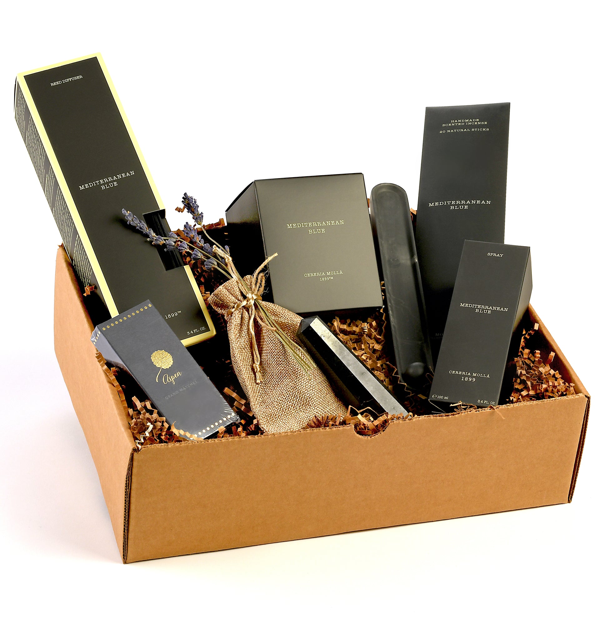 Cereira Molla Amber & Sandalwood Home Scents Box | Curated Ambience
