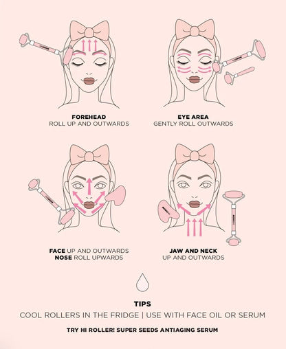 Rose Quartz Facial Roller | Curated Ambience